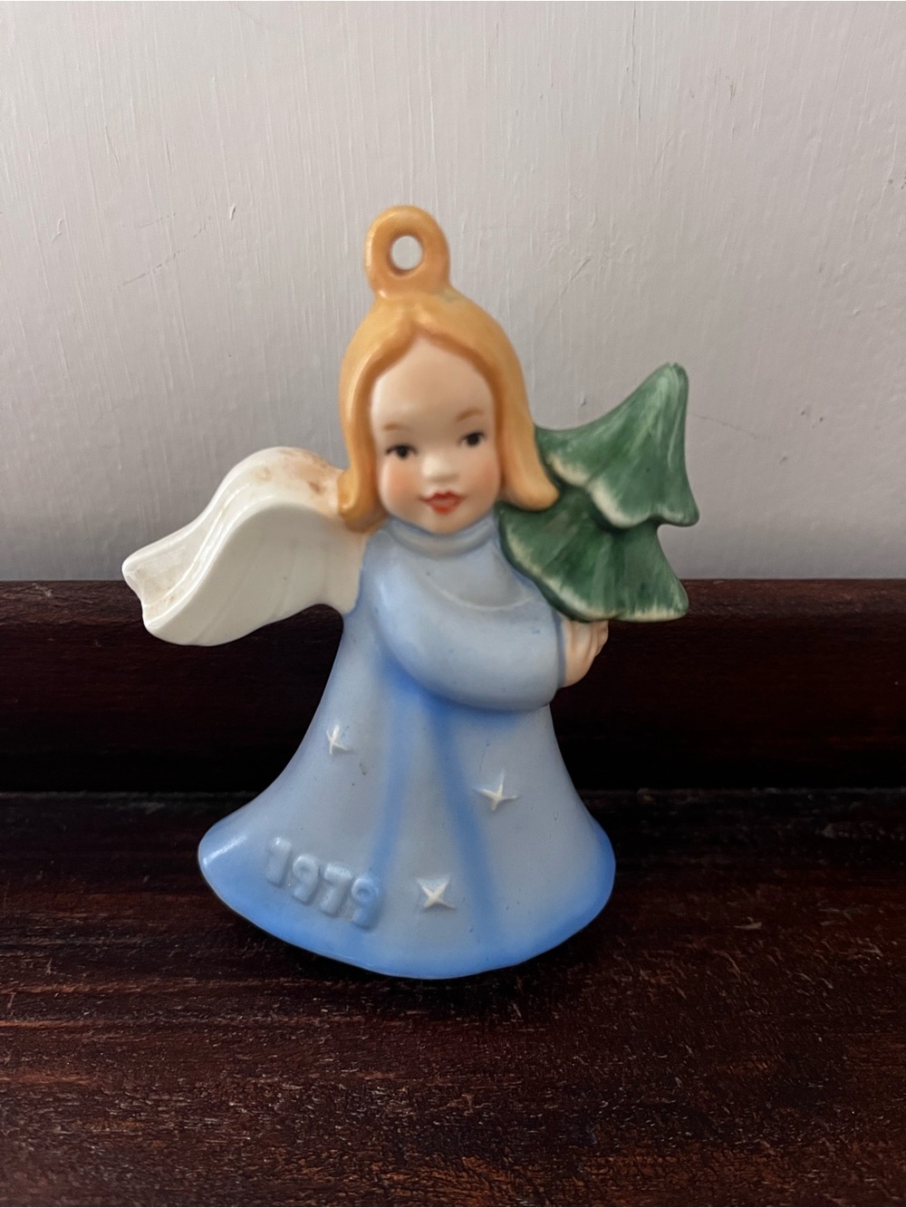 Vintage Goebel West Germany Blue Angel Christmas Tree Ornament - 1979